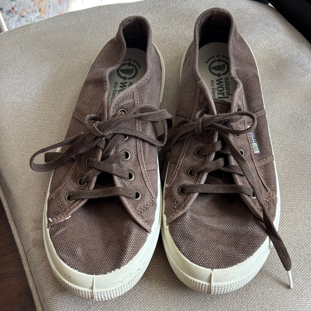Palladium Brown Canvas Low-Top Women's Sneakers